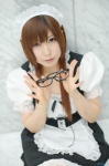 apron blouse cosplay glasses hairband jumper maid maid_uniform narihara_riku original rating:Safe score:1 user:nil!
