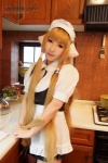 apron blonde_hair blouse chii_(chobits) chobits cosplay hairband jumper maid maid_uniform momoiro_merankori saku rating:Safe score:0 user:nil!