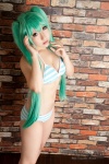 aqua_hair bikini cleavage cosplay hatsune_miku project_diva saku swimsuit twintails vocaloid rating:Safe score:1 user:nil!