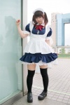 apron cosplay dress hairband konatsu_minato maid maid_uniform original thighhighs twintails zettai_ryouiki rating:Safe score:2 user:nil!