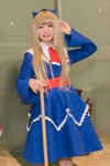 blonde_hair broom cofi cosplay dress hairbow puyo_puyo witch_(puyo_puyo) rating:Safe score:0 user:pixymisa