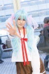 blouse blue_hair cosplay denpa_onna_to_seishun_otoko hairbows miniskirt ribbon_tie ruka_(iv) skirt touwa_erio twintails rating:Safe score:0 user:pixymisa