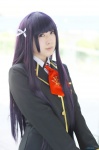 blazer blouse cosplay hairbow mochizuki_mai purple_hair school_uniform tagme_character tagme_series rating:Safe score:0 user:nil!