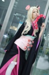 blonde_hair cosplay fan kimono mai_(ii) tagme_character tagme_series thighhighs rating:Safe score:0 user:nil!