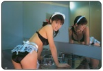 apron ass bathroom bikini cleavage costume hairband kumada_youko mirror swimsuit twintails waitress waitress_uniform rating:Safe score:4 user:nil!