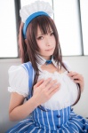 apron blouse cosplay hairband jill_(ii) kasumigaoka_utaha saenai_heroine_no_sodatekata skirt waitress waitress_uniform rating:Safe score:1 user:nil!