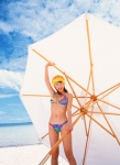 beach bikini cleavage never-ending_summer ocean swimsuit umbrella wakatsuki_chinatsu rating:Safe score:0 user:nil!