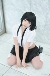 blouse cosplay croptop juju kneesocks okino_mayoko pleated_skirt skirt twin_braids zone-00 rating:Safe score:1 user:nil!
