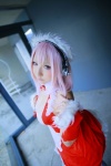 cosplay detached_sleeves dress headphones nitro_super_sonic pink_hair saku santa_costume stocking_cap super_soniko rating:Safe score:0 user:nil!