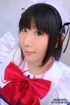 apron bow cosplay green_eyes hairband maid maid_uniform nisizuku_hiyo original rating:Safe score:0 user:pixymisa