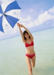 beach bikini cleavage ocean swimsuit umbrella wet yamamoto_azusa ys_web_112 rating:Safe score:0 user:nil!