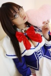 bed blouse chocoball cleavage colorful_wish corset cosplay glasses maiden_warning miniskirt school_uniform shiori_(colorful_wish) skirt rating:Safe score:3 user:nil!