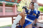boots brown_legwear chun-li cosplay pantyhose qipao saku street_fighter_ii twin_buns rating:Safe score:1 user:nil!