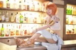 cosplay croptop maitako nami_(one_piece) one_piece orange_hair pantyhose sheer_legwear skirt rating:Safe score:3 user:nil!