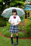 blouse kneesocks makihara_ayu pleated_skirt school_uniform skirt umbrella rating:Safe score:0 user:nil!