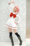 berry_berry boots cosplay dress hana_to_yume pantyhose pink_hair sailor_uniform saya school_uniform thighhighs yukinohara_sasahime zettai_ryouiki rating:Safe score:1 user:nil!