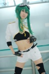 cosplay croptop fingerless_gloves gloves goggles green_eyes green_hair gumi jacket seri shorts thighhighs torn_clothes vocaloid rating:Safe score:0 user:pixymisa