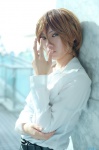 blonde_hair cosplay crossplay death_note kabo shirt trousers yagami_light rating:Safe score:0 user:pixymisa