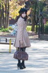 black_legwear coat handbag hat hiokichi pantyhose rating:Safe score:1 user:pixymisa