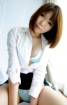 bed blouse bra cosplay higurashi_rin miniskirt ol_fetish open_clothes original panties skirt rating:Questionable score:4 user:nil!