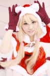 blonde_hair cosplay dress gloves pantyhose sakura_(vi) santa_costume tagme_character tagme_series twintails white_legwear rating:Safe score:1 user:nil!