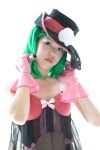 bows corset cosplay erigawa flower gloves green_hair hat lingerie macross macross_frontier microphone ranka_lee rating:Safe score:0 user:pixymisa