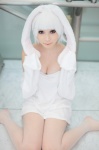 animal_ears blouse bunny_ears cleavage cosplay misa open_clothes pantyhose tagme_character tagme_series white_hair rating:Safe score:1 user:pixymisa