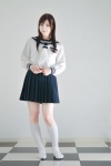 blouse cosplay katou_mari kneesocks original pleated_skirt sailor_uniform scarf school_uniform skirt rating:Safe score:2 user:nil!