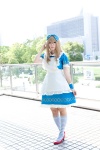 alice_liddell apron cosplay dress hairbow heart_no_kuni_no_alice kneehighs kokuchou_yuzuki striped rating:Safe score:1 user:pixymisa