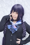 cardigan cosplay nekozawa_riri purple_hair sailor_uniform school_uniform tagme_character tagme_series twin_braids rating:Safe score:0 user:nil!