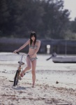 beach bicycle bikini hello_project_digital_books_55 ocean side-tie_bikini suzuki_airi swimsuit rating:Safe score:1 user:nil!