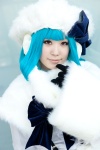 blouse blue_hair bow cosplay ear_muffs fur fur_hat gloves hat kojika nanaroa_buke pixiv_fantasia_iii shawl suspenders rating:Safe score:0 user:pixymisa
