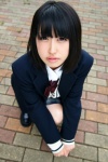 blazer blouse bowtie cardigan chino hair_clip pleated_skirt school_uniform skirt rating:Safe score:0 user:pixymisa