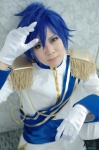 band_uniform blazer blue_hair boots cendrillon_(vocaloid) cosplay crossplay gloves kaito trousers vocaloid yu-ki rating:Safe score:1 user:nil!