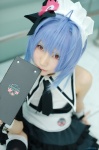 apron blue_hair cosplay crossplay hairband maid maid_uniform miniskirt otoko_no_ko_wa_meido_fuku_ga_osuki!? skirt sleeveless_blouse tatsuki_(ii) thighhighs vest yuki_(otosuki) zettai_ryouiki rating:Safe score:1 user:nil!