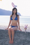 animal_ears bikini bunny_ears cleavage kudo_risa ocean side-tie_bikini swimsuit rating:Safe score:1 user:nil!