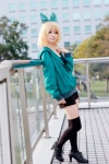 blonde_hair cosplay hairbow jacket kagamine_rin nepachi shorts thighhighs tubetop vocaloid rating:Safe score:1 user:pixymisa