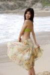 beach bikini_top iwane_ayuko ocean perfume skirt skirt_lift swimsuit rating:Safe score:0 user:nil!