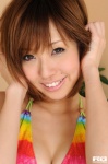 bikini_top cleavage kawahara_sayuri multicolored_stripes rq-star_458 swimsuit rating:Safe score:1 user:nil!