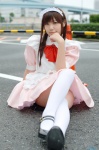 apron cosplay dress hairband maid maid_uniform minatsuki_naru original thighhighs twin_braids zettai_ryouiki rating:Safe score:1 user:nil!
