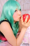 apple aqua_hair bed camisole cosplay hatsune_miku nogu romeo_to_cinderella_(vocaloid) vocaloid rating:Safe score:0 user:xkaras