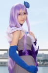 asakura_hina bows choker cosplay cure_moonlight dress flowers gloves heartcatch_precure! pretty_cure purple_hair tsukikage_yuri rating:Safe score:0 user:pixymisa