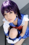 bishoujo_senshi_sailor_moon cosplay gloves namada purple_hair sailor_saturn sailor_uniform school_uniform tomoe_hotaru rating:Safe score:3 user:nil!