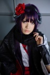 cosplay gauntlets horns inu_boku_secret_service kimono miniskirt nakko purple_hair scarf shirakiin_ririchiyo skirt rating:Safe score:0 user:nil!