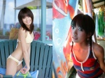 bikini minami_akina striped swimsuit tank_top twin_braids rating:Safe score:0 user:nil!