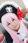 bow bra captain_liliana collar cosplay itsuki_akira overcoat pink_hair pirate_hat queen's_blade_rebellion rating:Safe score:0 user:pixymisa