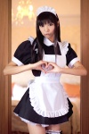 <3 akiyama_mio apron cosplay dress hairband k-on! maid maid_uniform necoco thighhighs zettai_ryouiki rating:Safe score:1 user:nil!