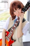 blouse cosplay guitar hirasawa_yui k-on! natsuki_(iii) school_uniform sweater_vest rating:Safe score:1 user:nil!