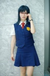 ano_hi_mita_hana_no_namae_wo_bokutachi_wa_mada_shiranai blouse blue_hair cosplay glasses kneesocks mumu pleated_skirt school_uniform skirt tie tsurumi_chiriko vest rating:Safe score:0 user:nil!