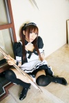 airi apron cosplay dress hairband hanamura_misaki maid maid_uniform panties queen's_blade queen's_maid scythe thighhighs twintails rating:Safe score:0 user:nil!